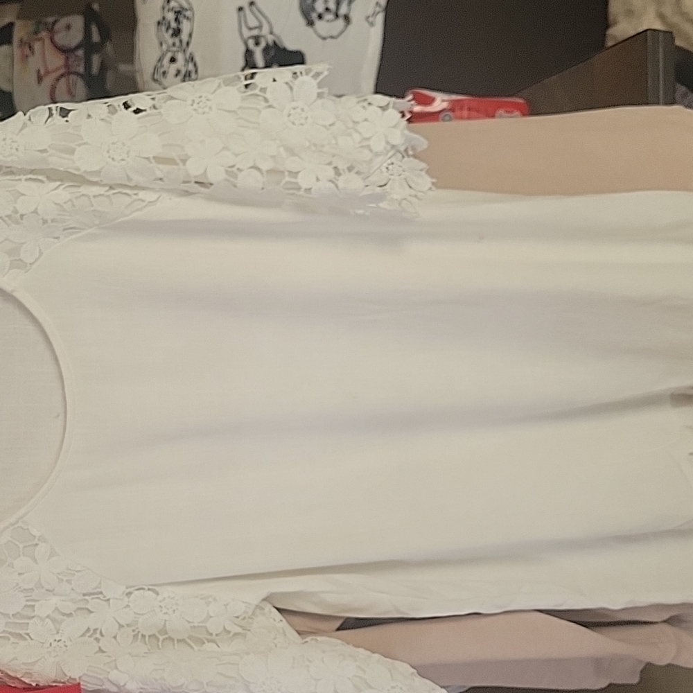 white lacy victorian top